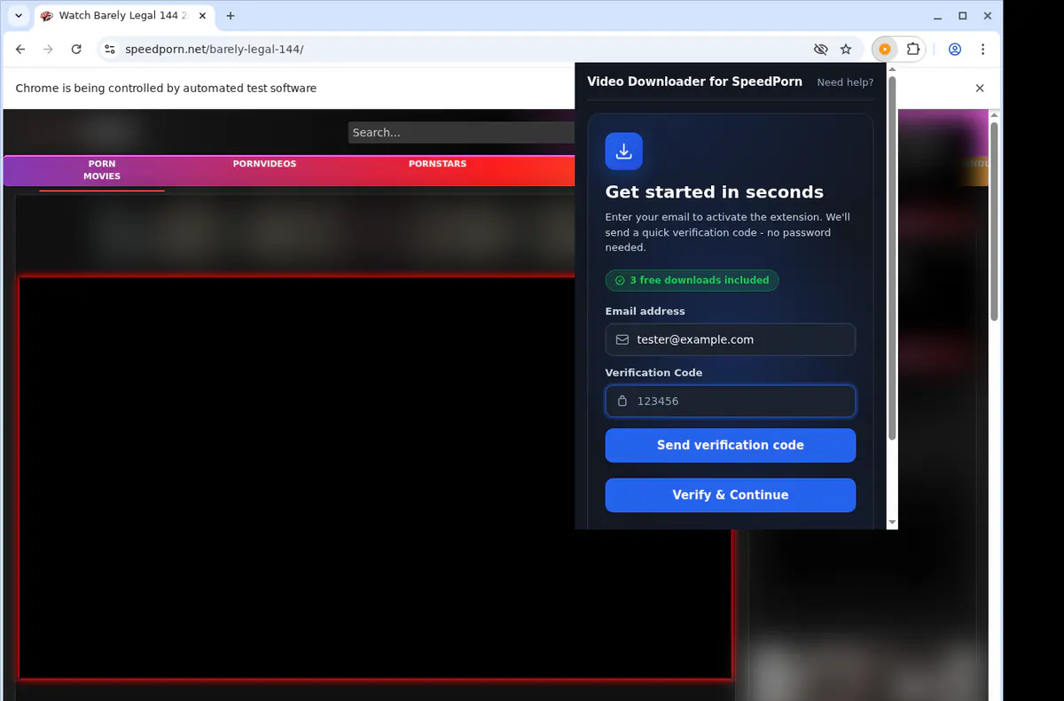 Speedporn Video Downloader browser extension screenshot 4
